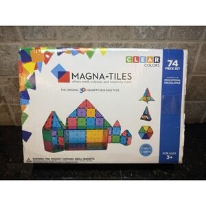 Magna Tiles 3d Magnetic Building Tiles 74 Piece Set Complete, EUC